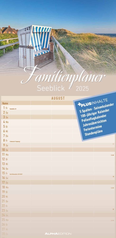 Cover: 4251732341237 | Alpha Edition - Familienplaner Seeblick 2025 Familienkalender...