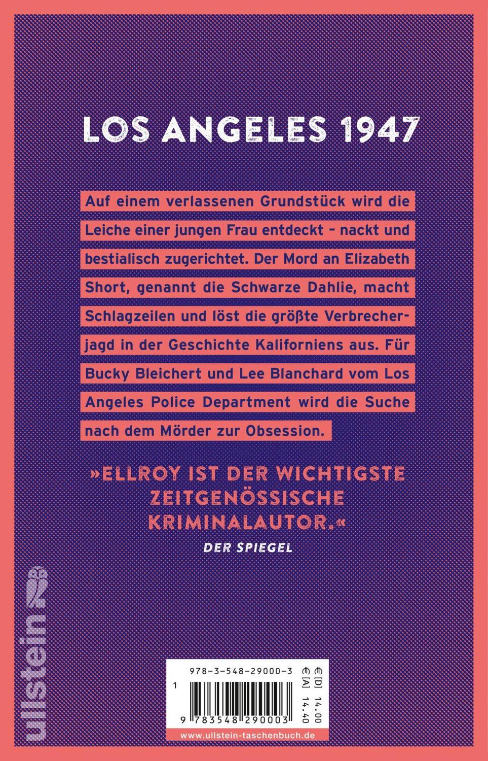 Rückseite: 9783548290003 | Die schwarze Dahlie | James Ellroy | Taschenbuch | 576 S. | Deutsch