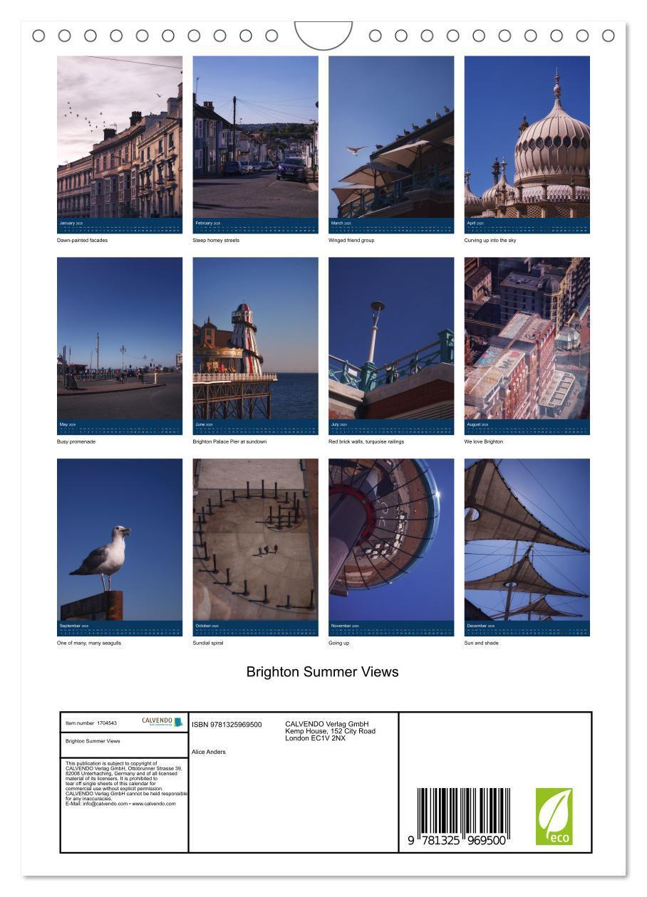 Bild: 9781325969500 | Brighton Summer Views (Wall Calendar 2025 DIN A4 portrait),...