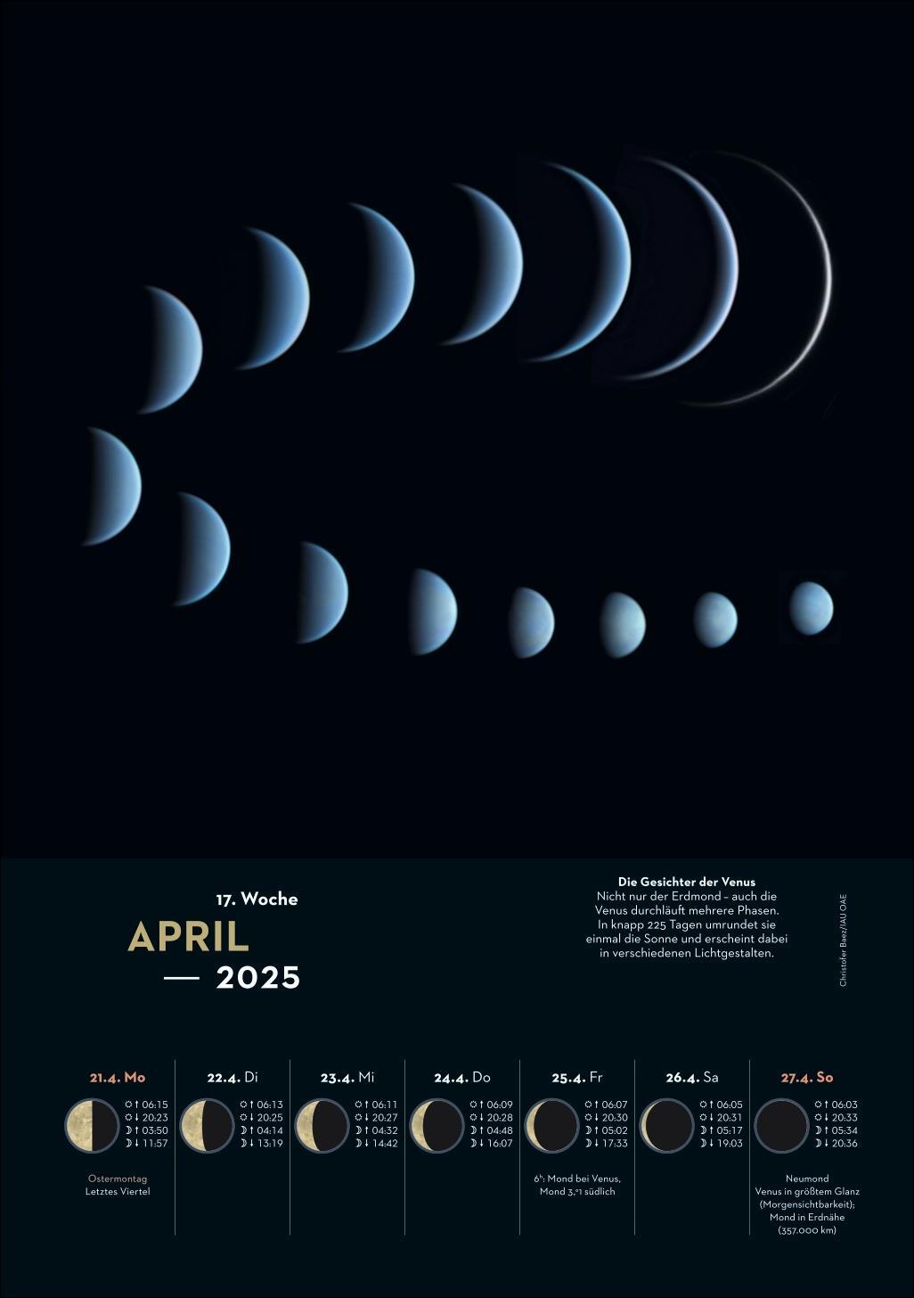 Bild: 9783840028618 | KOSMOS Himmelsjahr 2025 | Hans-Ulrich Keller | Kalender | 55 S. | 2025