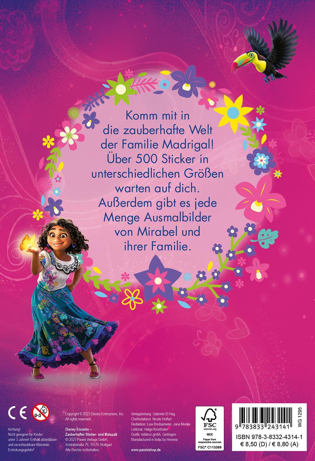 Rückseite: 9783833243141 | Disney Encanto: Zauberhafter Sticker- und Malspaß | Panini | Buch