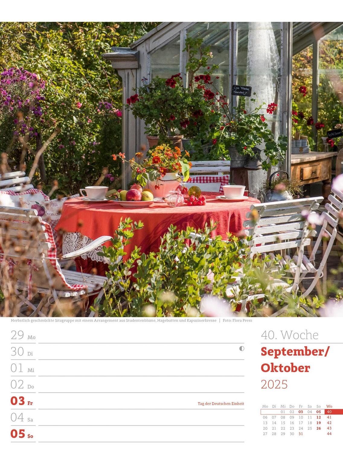 Bild: 9783838425993 | Gartenglück - Wochenplaner Kalender 2025 | Ackermann Kunstverlag