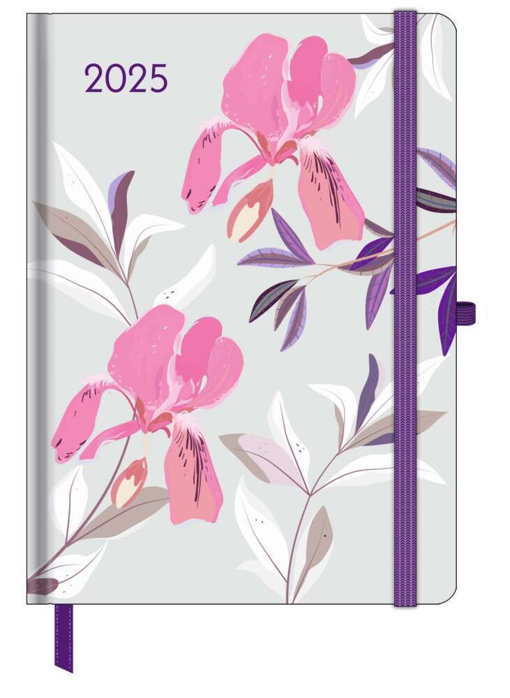 Cover: 4002725981806 | GreenLine - Diary Floral 2025 Buchkalender, 16x22cm, Kalender mit...