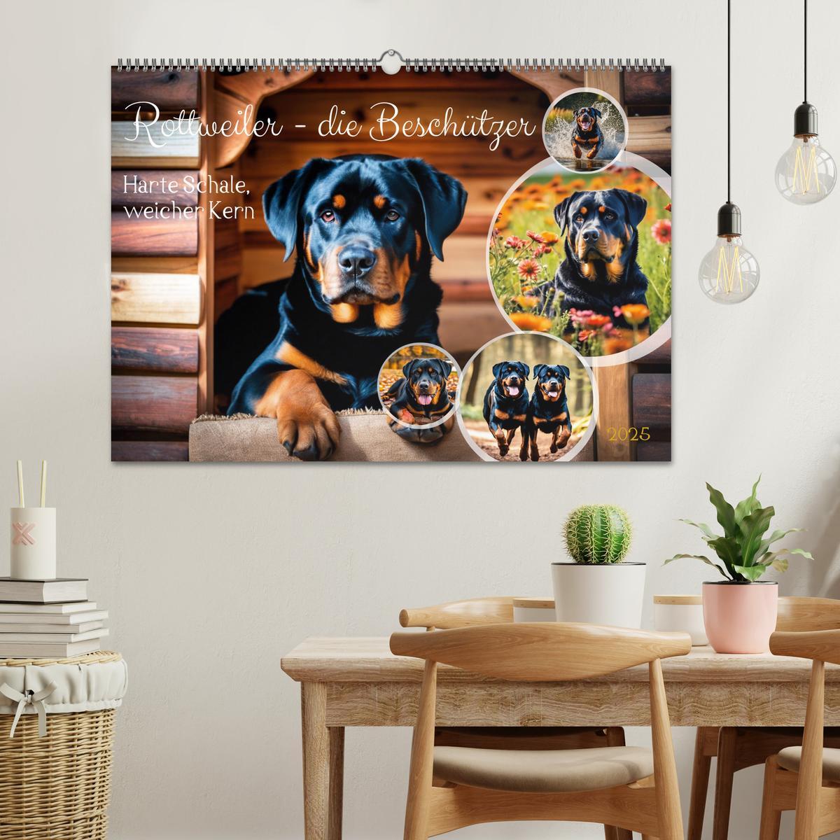 Bild: 9783457128886 | Rottweiler - die Beschützer (Wandkalender 2025 DIN A2 quer),...