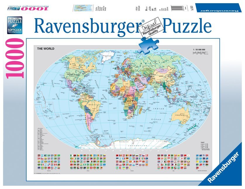 Cover: 4005556156528 | Politische Weltkarte (Puzzle) | Spiel | In Spielebox | 15652 | Deutsch