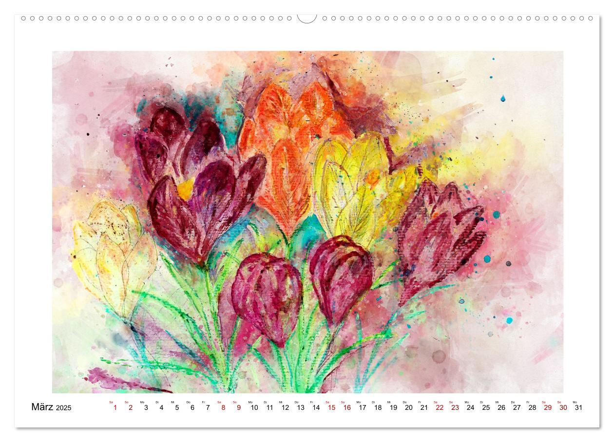 Bild: 9783383977060 | Blüten &amp; Blumen Aquarelle - Farbenfrohe Schönheiten (Wandkalender...