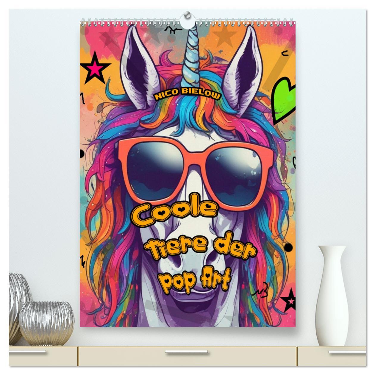 Cover: 9783457176535 | Coole Tiere der Pop Art (hochwertiger Premium Wandkalender 2025 DIN...