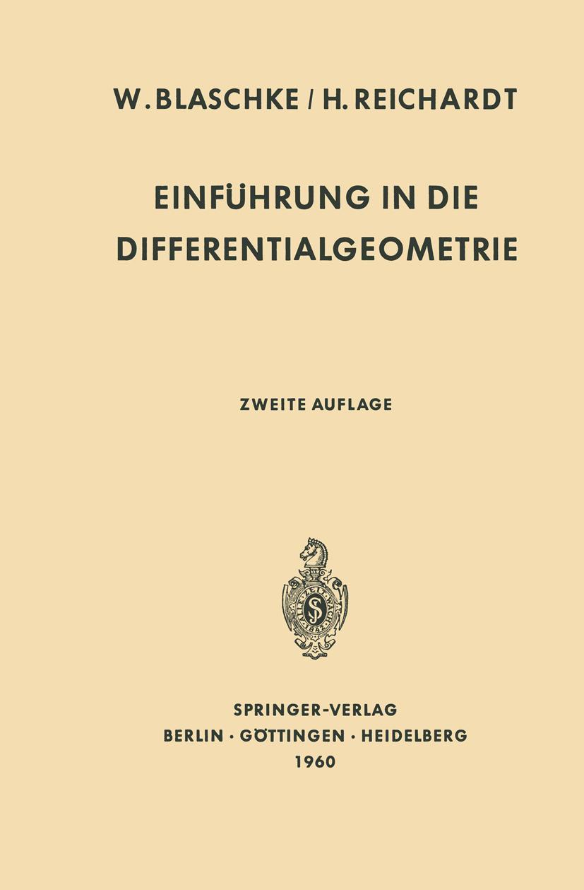 Cover: 9783642865046 | Einführung in die Differentialgeometrie | Hans Reichardt (u. a.)