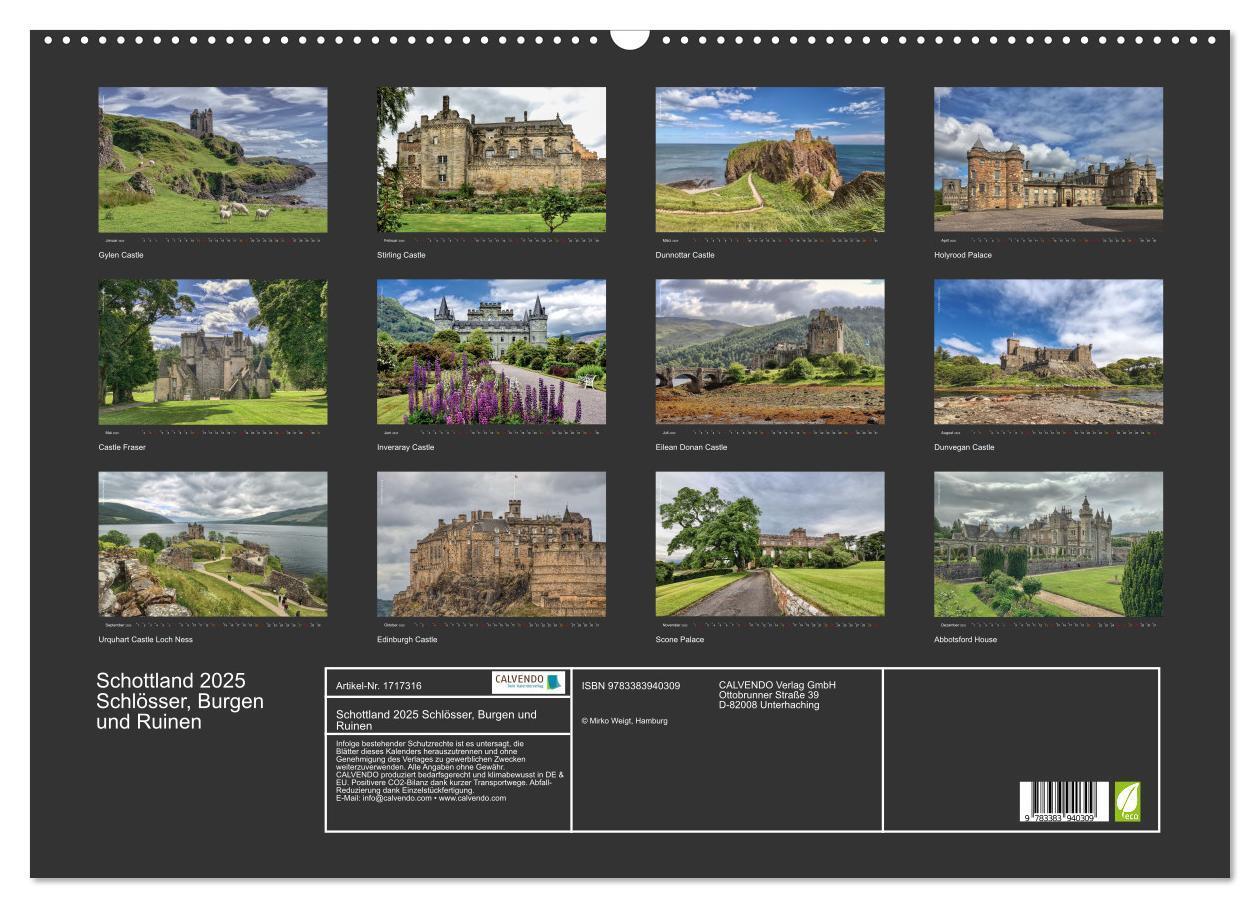 Bild: 9783383940309 | Schottland 2025 Schlösser, Burgen und Ruinen (Wandkalender 2025 DIN...