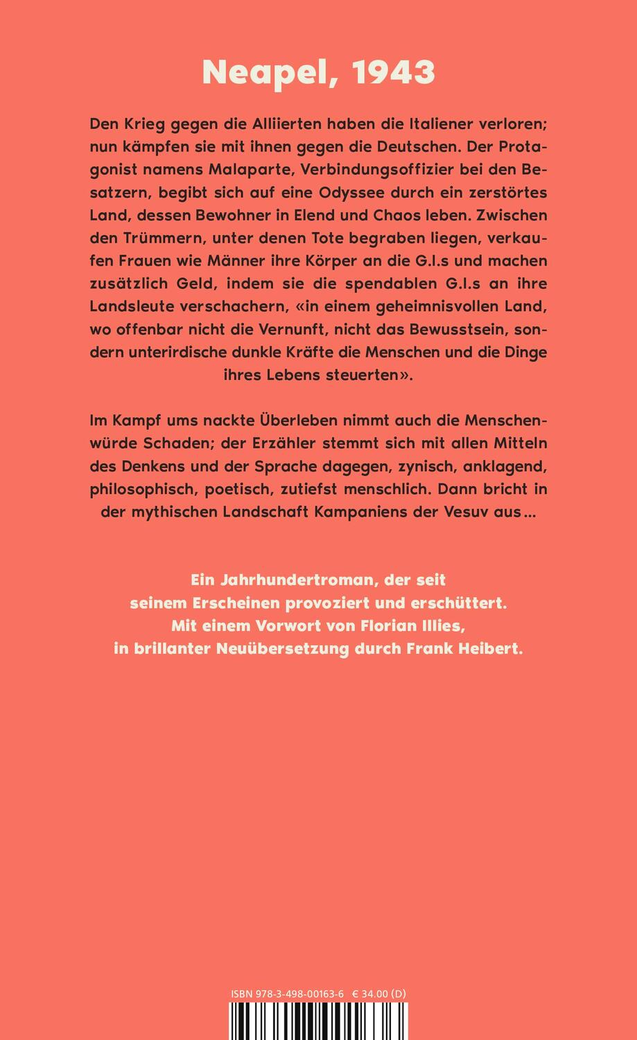 Rückseite: 9783498001636 | Die Haut | Curzio Malaparte | Buch | 528 S. | Deutsch | 2024 | Rowohlt