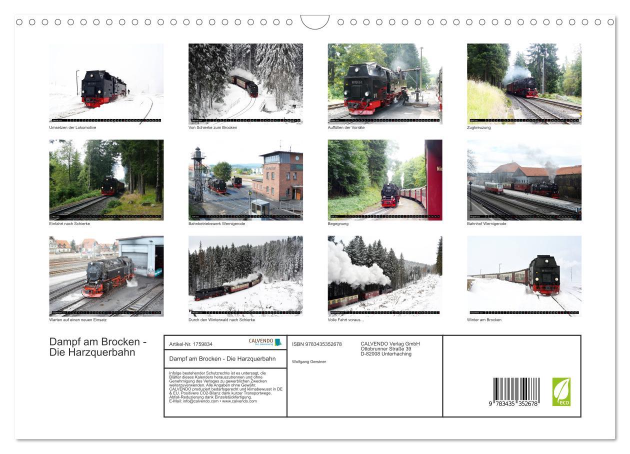 Bild: 9783435352678 | Dampf am Brocken - Die Harzquerbahn (Wandkalender 2025 DIN A3...