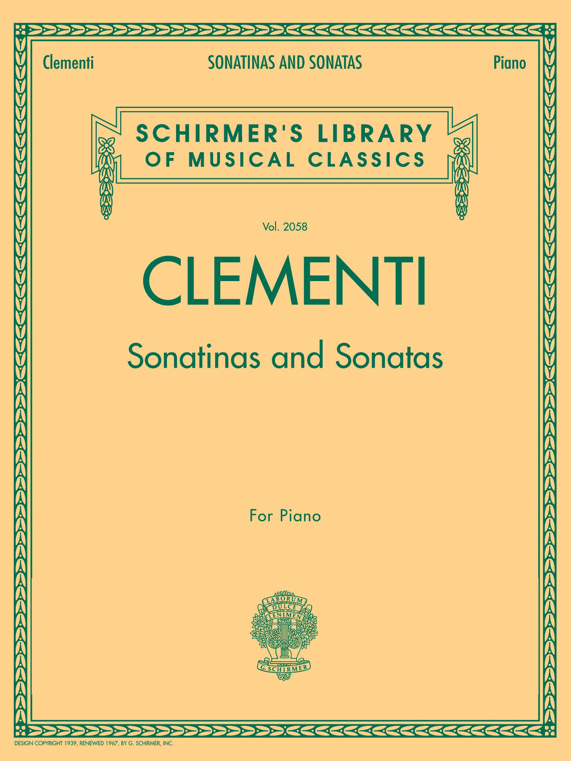 Cover: 73999943474 | Sonatinas and Sonatas | Muzio Clementi | Piano Collection | Buch