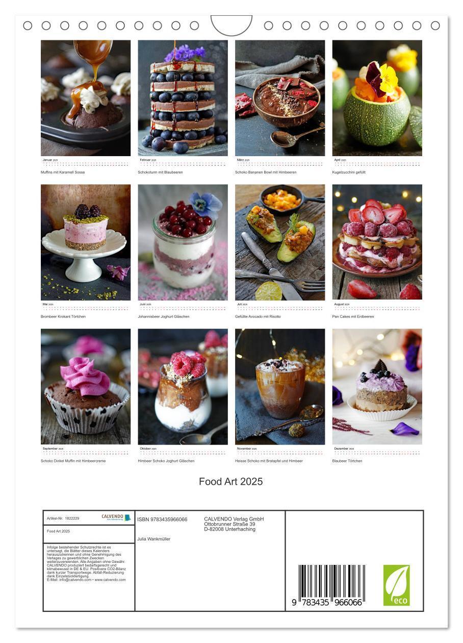 Bild: 9783435966066 | Food Art 2025 (Wandkalender 2025 DIN A4 hoch), CALVENDO Monatskalender