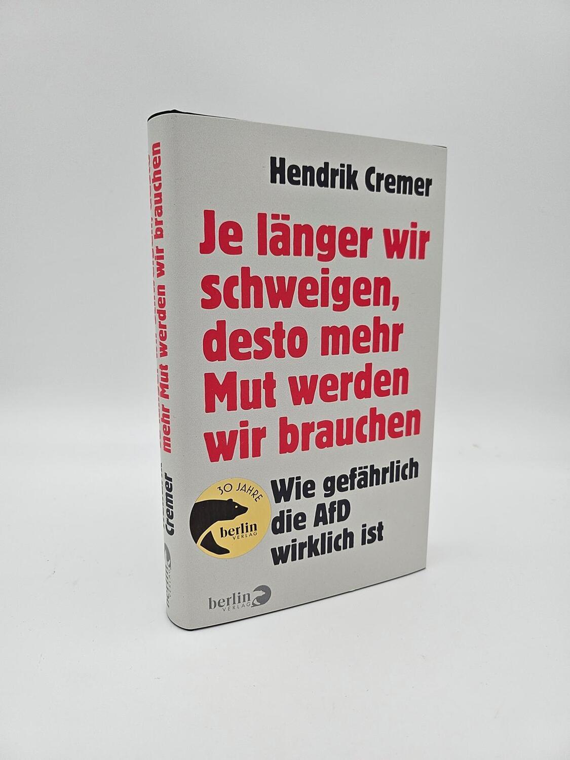 Bild: 9783827015082 | Je länger wir schweigen, desto mehr Mut werden wir brauchen | Cremer