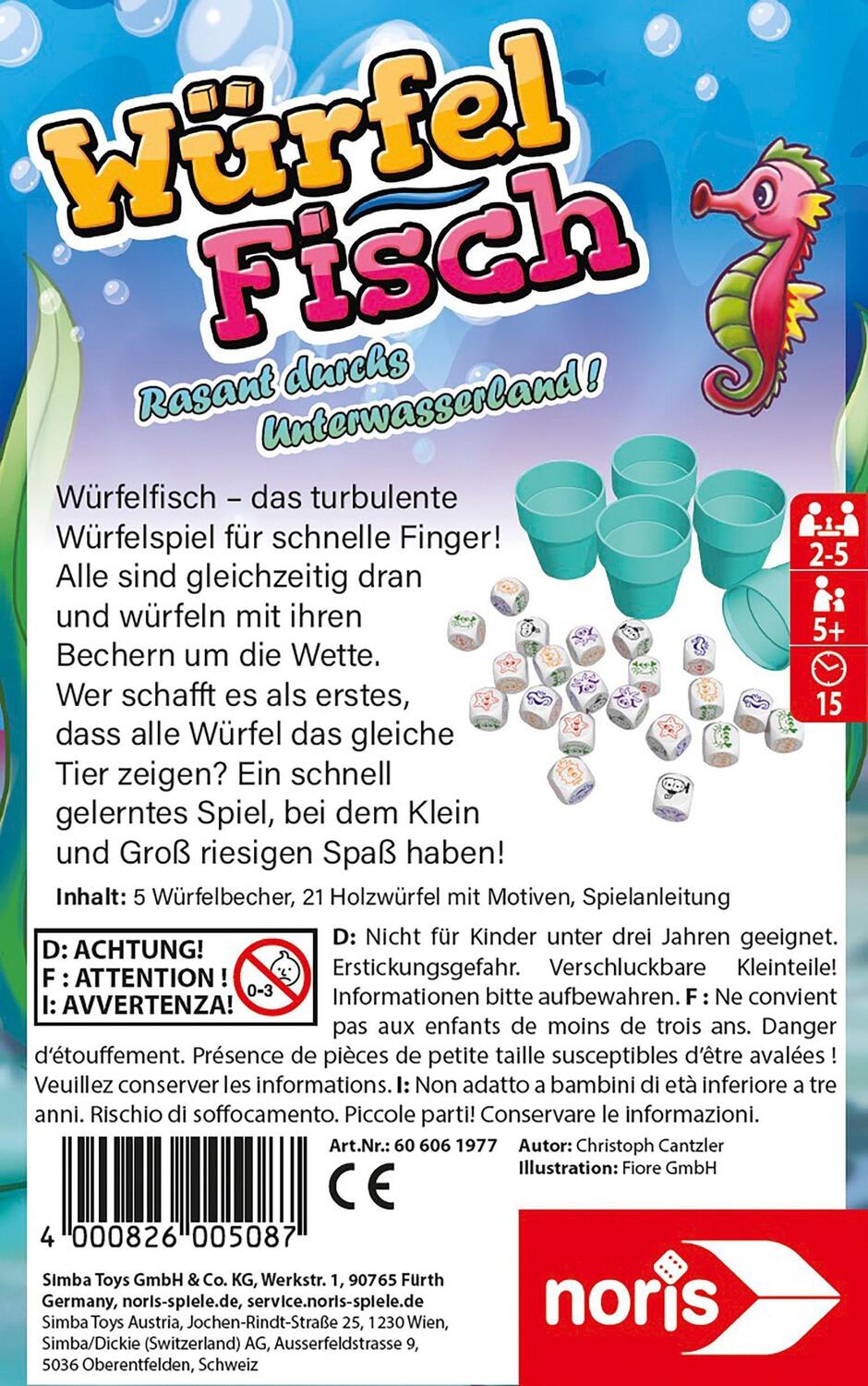 Bild: 4000826005087 | Würfelfisch | Noris | Spiel | Kinderspiel | 606061977 | Deutsch | 2022