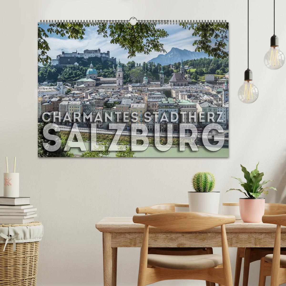 Bild: 9783435594078 | Charmantes Stadtherz SALZBURG (Wandkalender 2025 DIN A2 quer),...