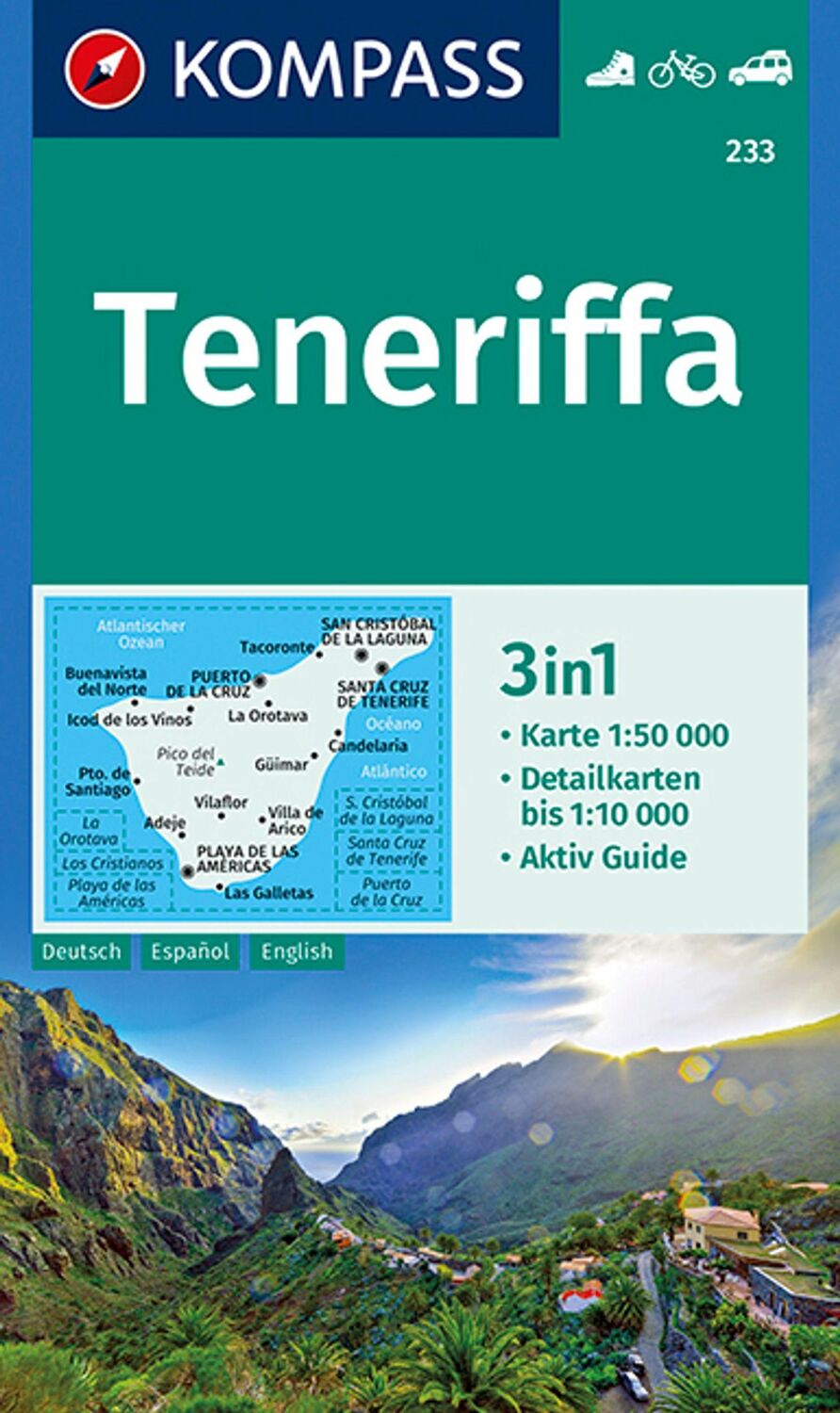 Cover: 9783990445686 | KOMPASS Wanderkarte 233 Teneriffa 1:50.000 | Kompass-Karten Gmbh