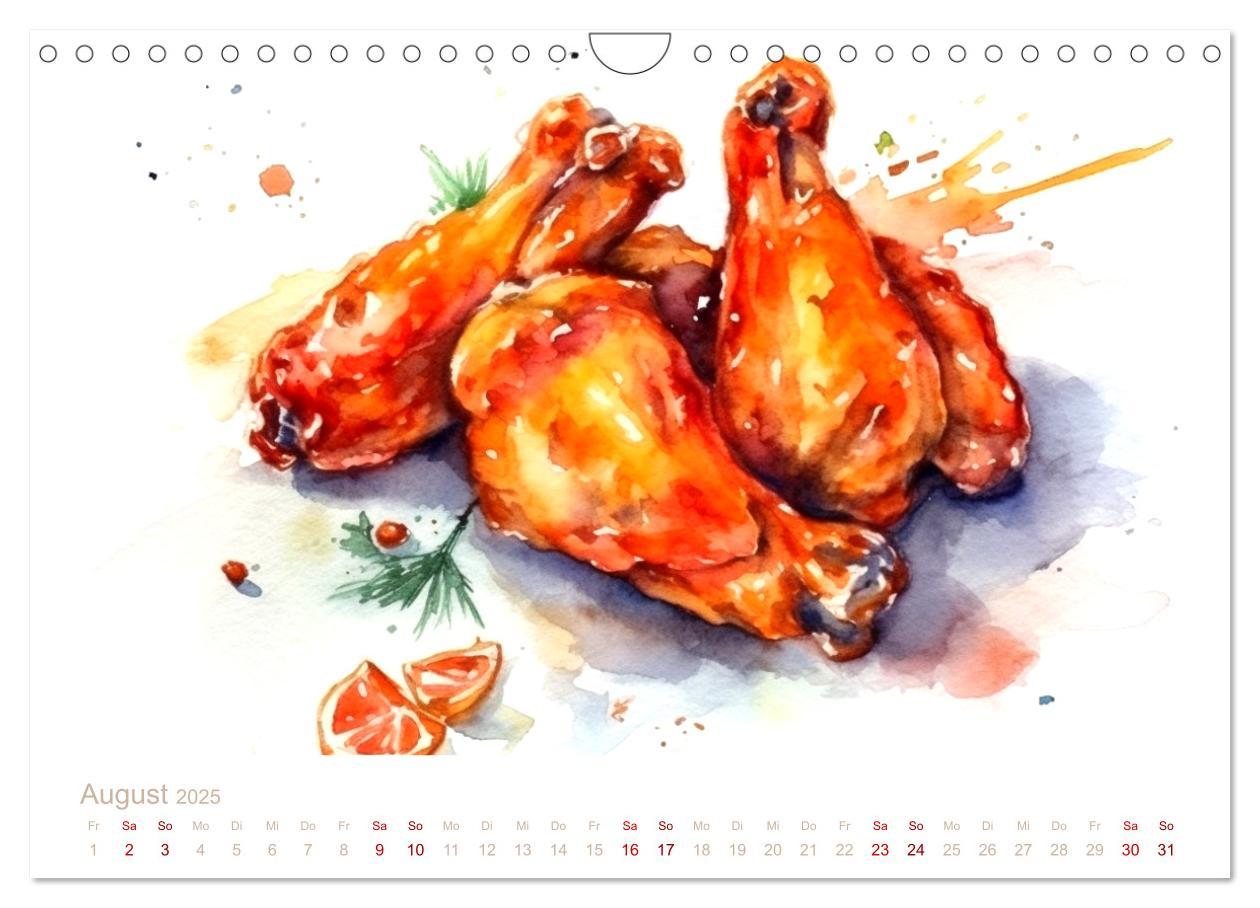 Bild: 9783435014989 | FAST FOOD AQUARELLE (Wandkalender 2025 DIN A4 quer), CALVENDO...