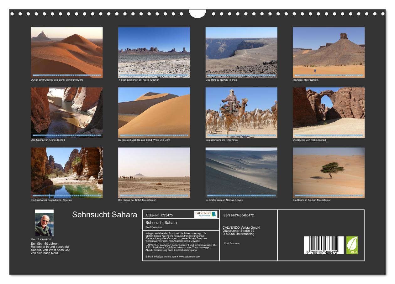 Bild: 9783435486472 | Sehnsucht Sahara (Wandkalender 2025 DIN A3 quer), CALVENDO...