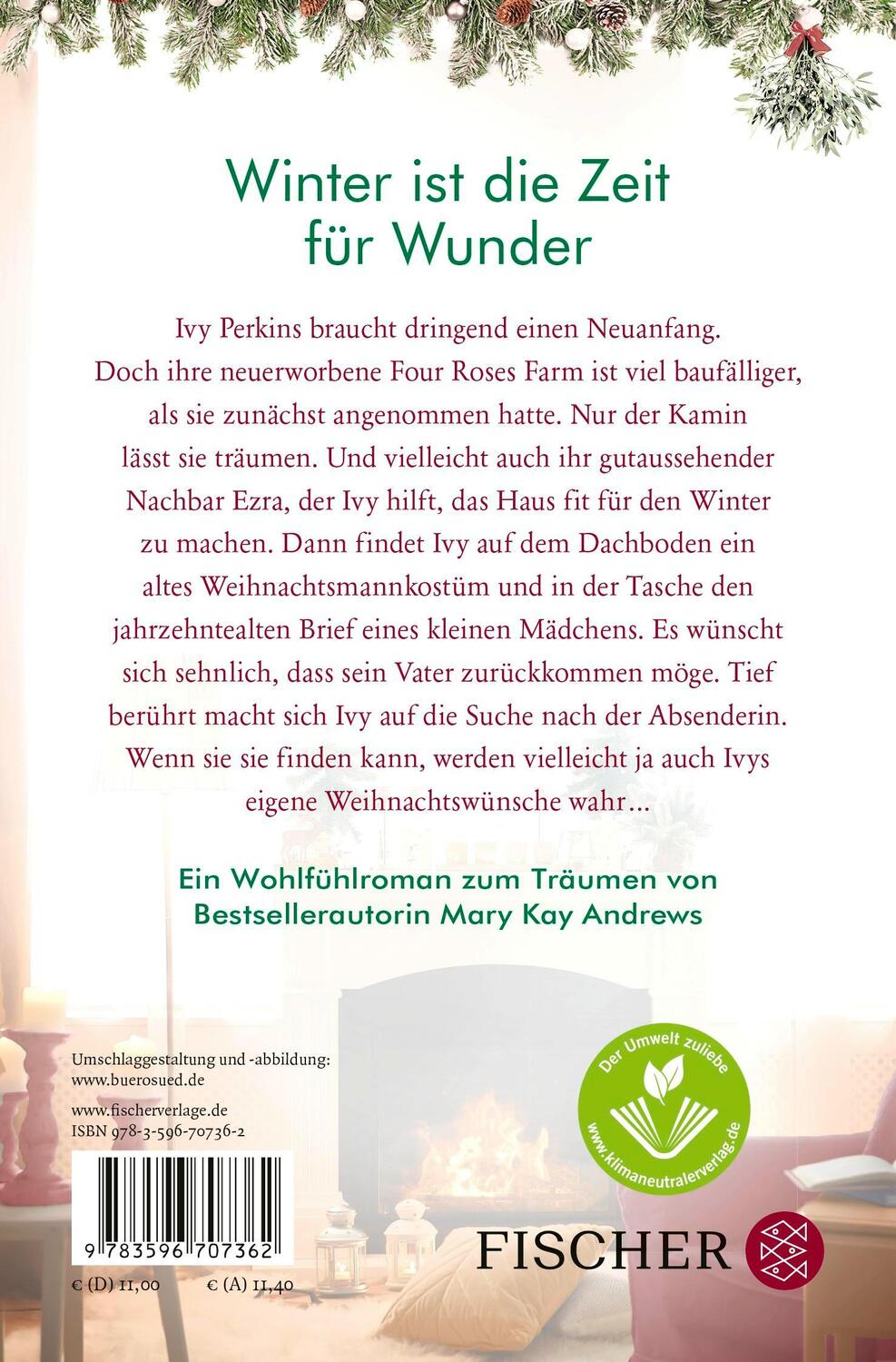 Rückseite: 9783596707362 | Winterträume am Kamin | Mary Kay Andrews | Taschenbuch | 240 S. | 2022