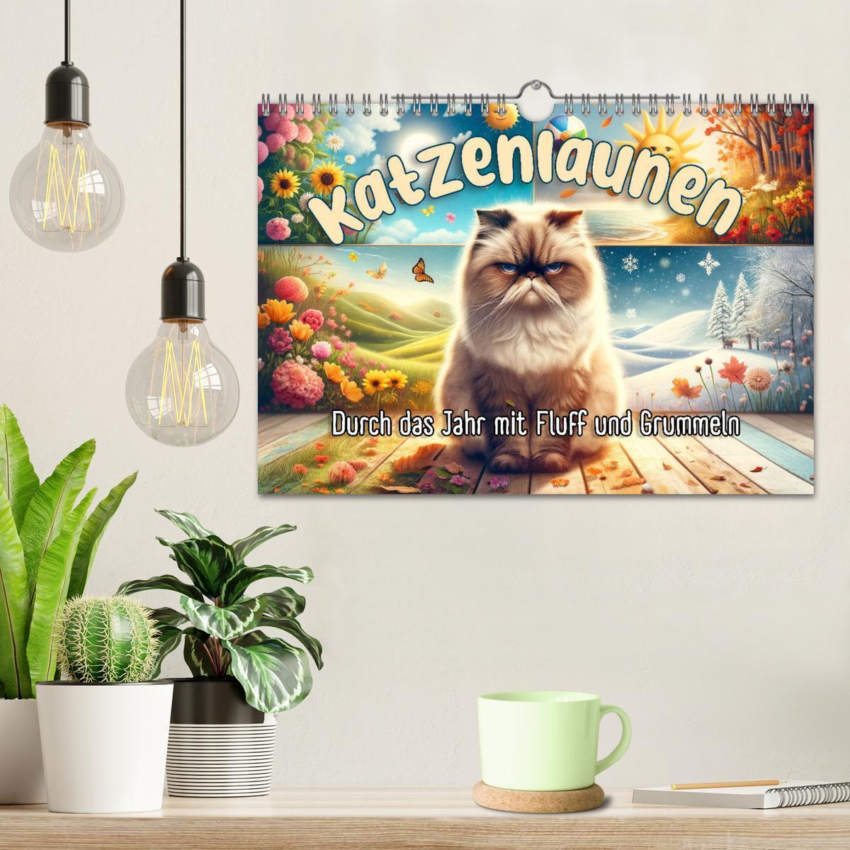 Bild: 9783383793226 | Katzenlaunen - Durch das Jahr mit Fluff und Grummeln (Wandkalender...