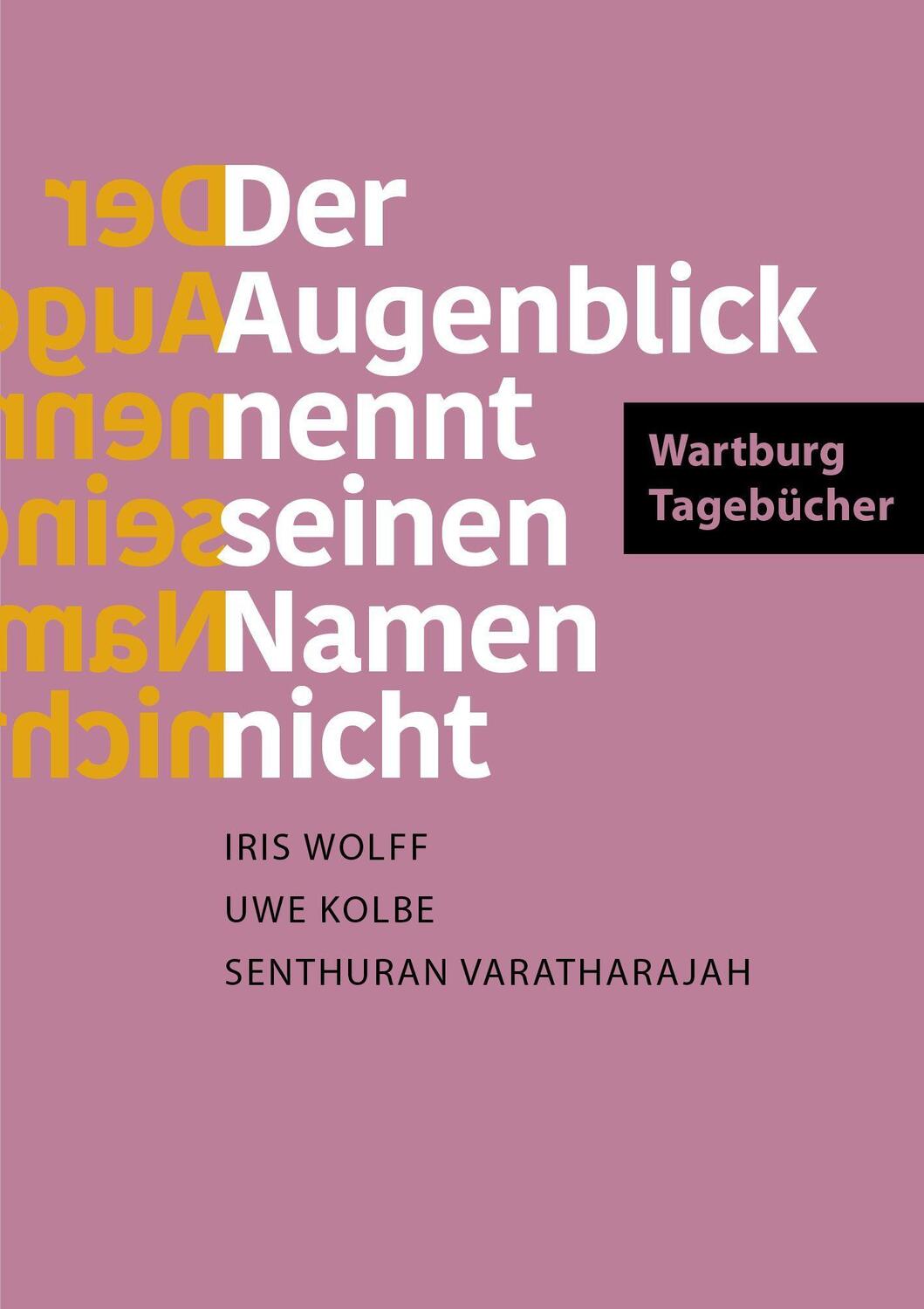 Cover: 9783701313006 | Der Augenblick nennt seinen Namen nicht | Wartburg-Tagebücher | Buch