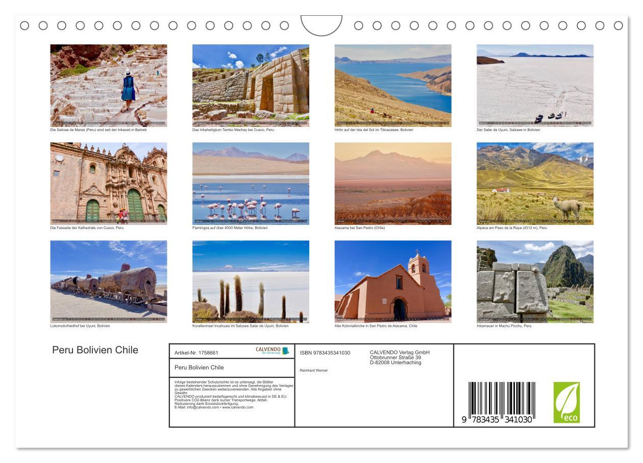 Bild: 9783435341030 | Peru Bolivien Chile (Wandkalender 2025 DIN A4 quer), CALVENDO...