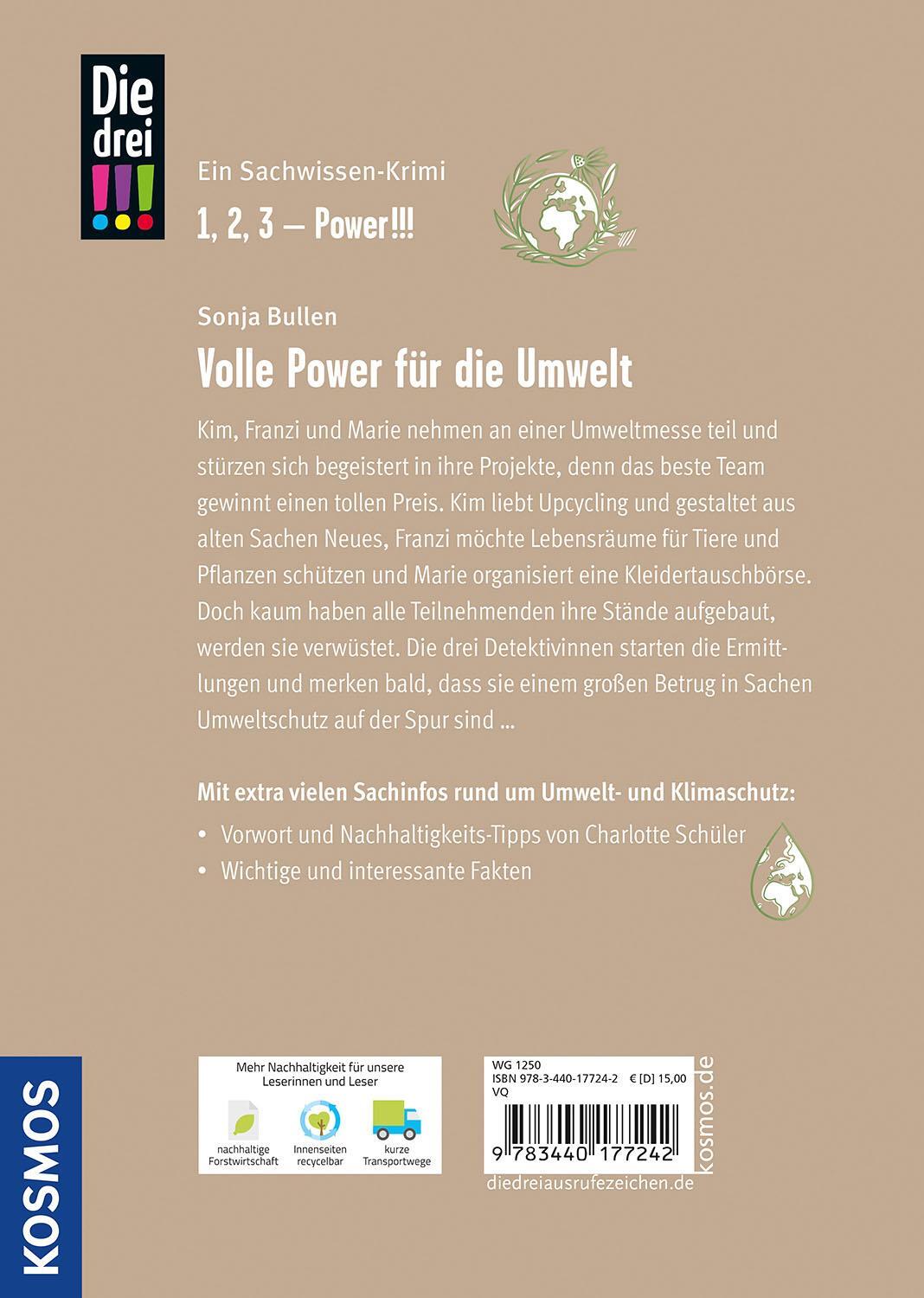 Bild: 9783440177242 | Die drei !!!, Volle Power für die Umwelt | Sonja Bullen (u. a.) | Buch