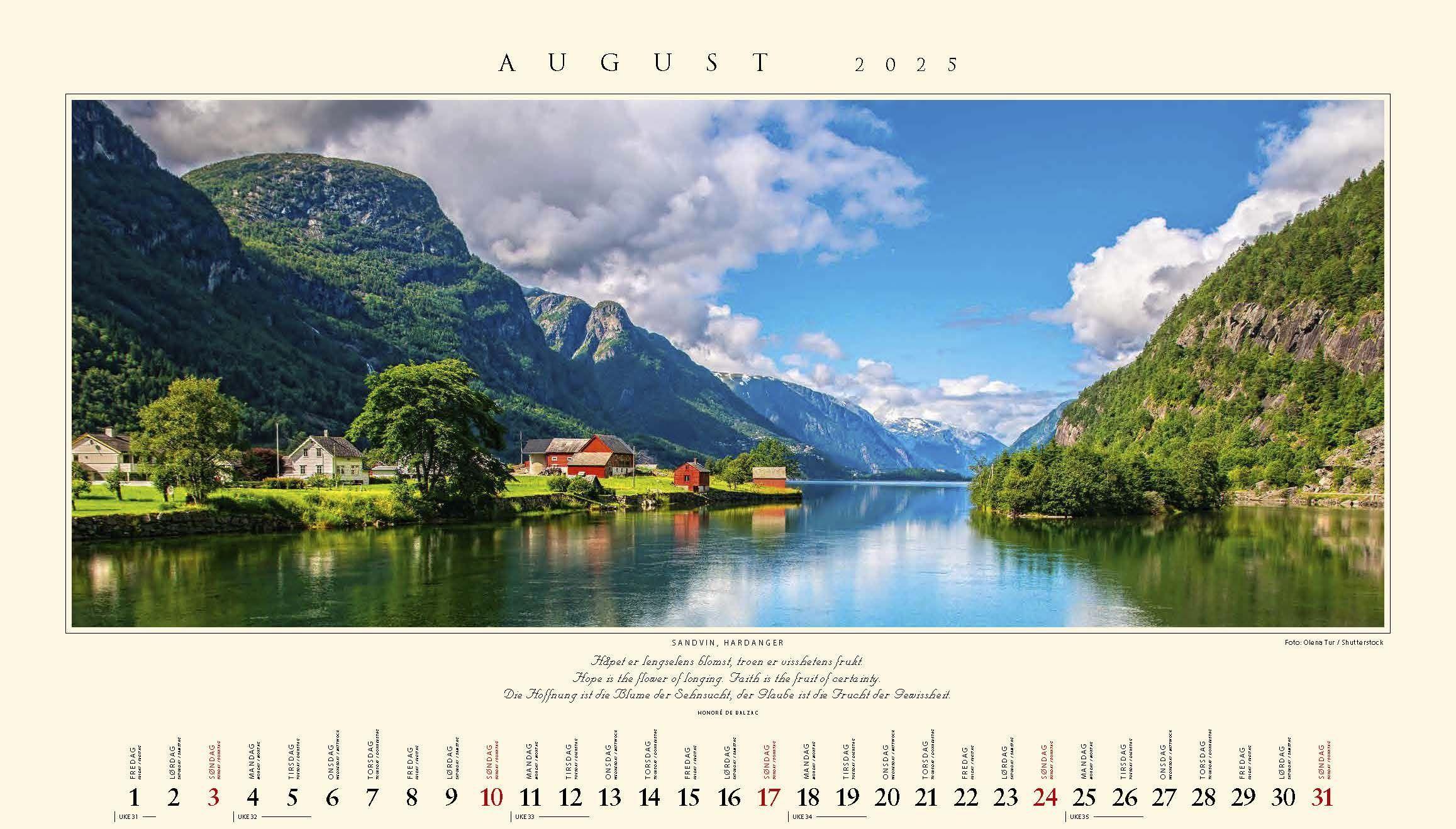 Bild: 9783930232963 | Panorama Norwegen 2025 Wandkalender | Kalenderforlaget | Kalender