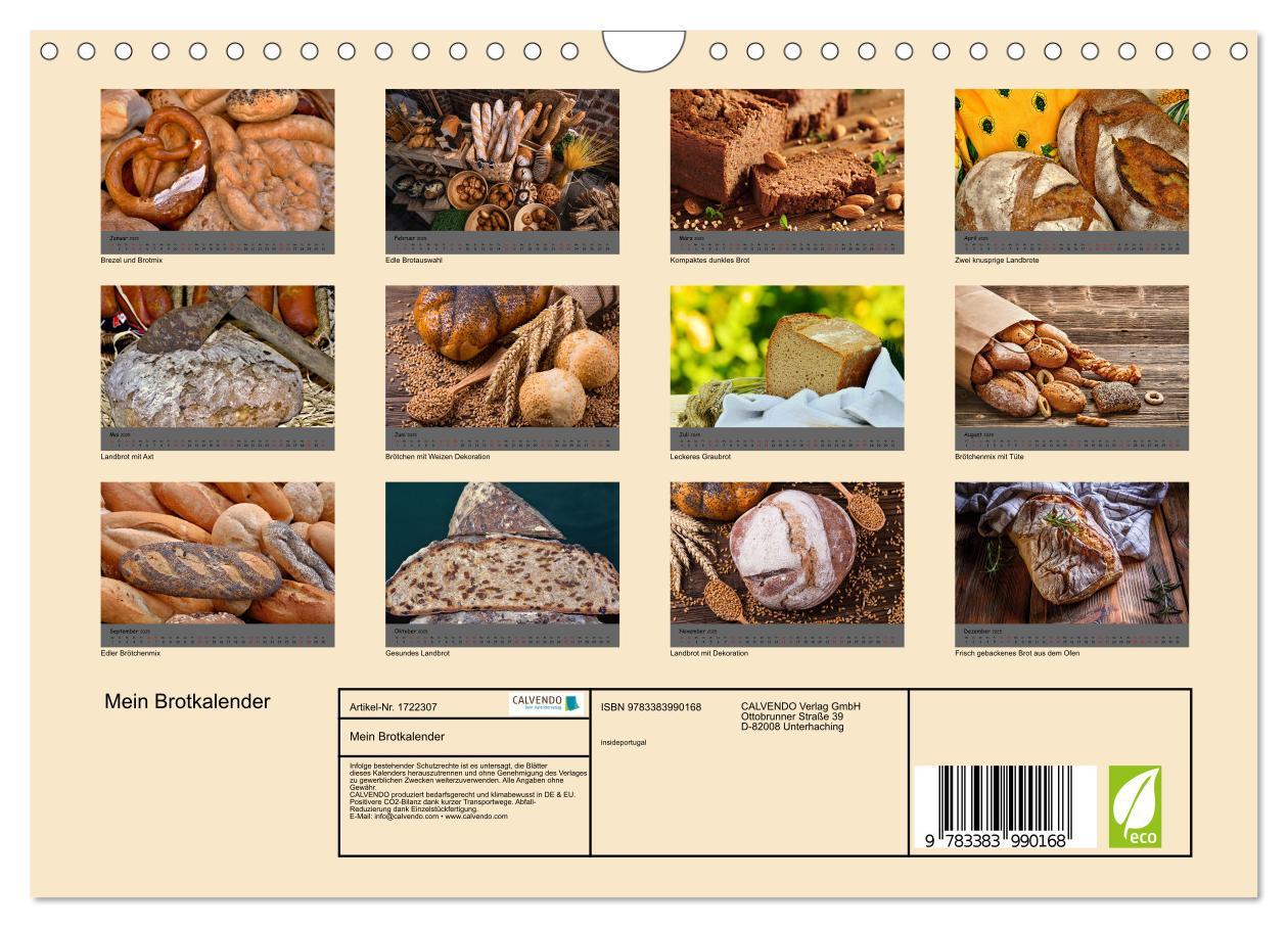 Bild: 9783383990168 | Mein Brotkalender (Wandkalender 2025 DIN A4 quer), CALVENDO...