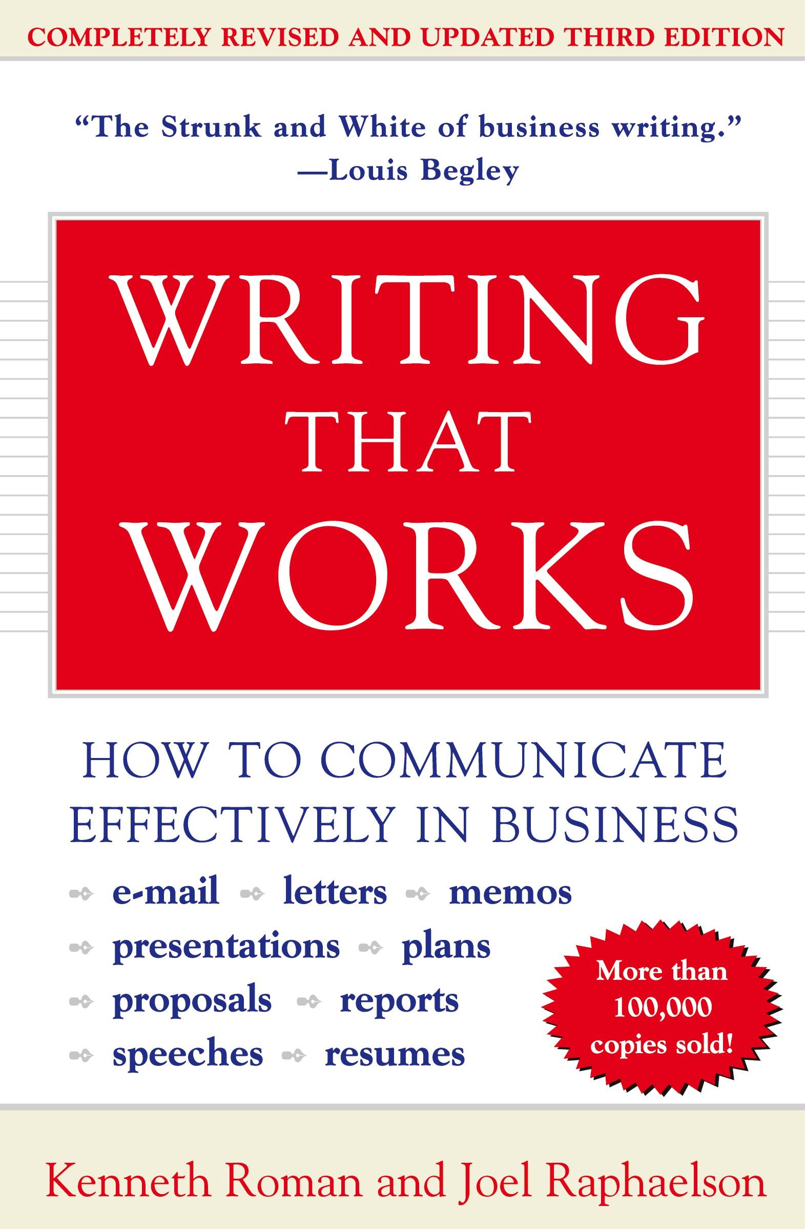 Cover: 9780060956431 | Writing That Works, 3rd Edition | Kenneth Roman (u. a.) | Taschenbuch