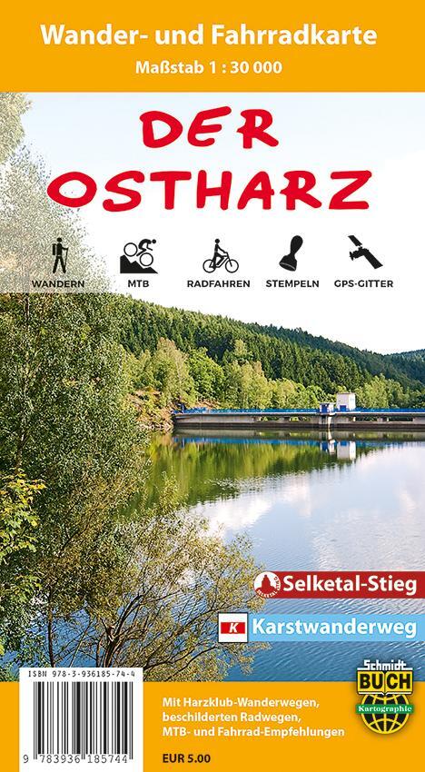 Cover: 9783936185744 | Ostharz 1 : 30 000 Wander- und Fahrradkarte | (Land-)Karte | Deutsch