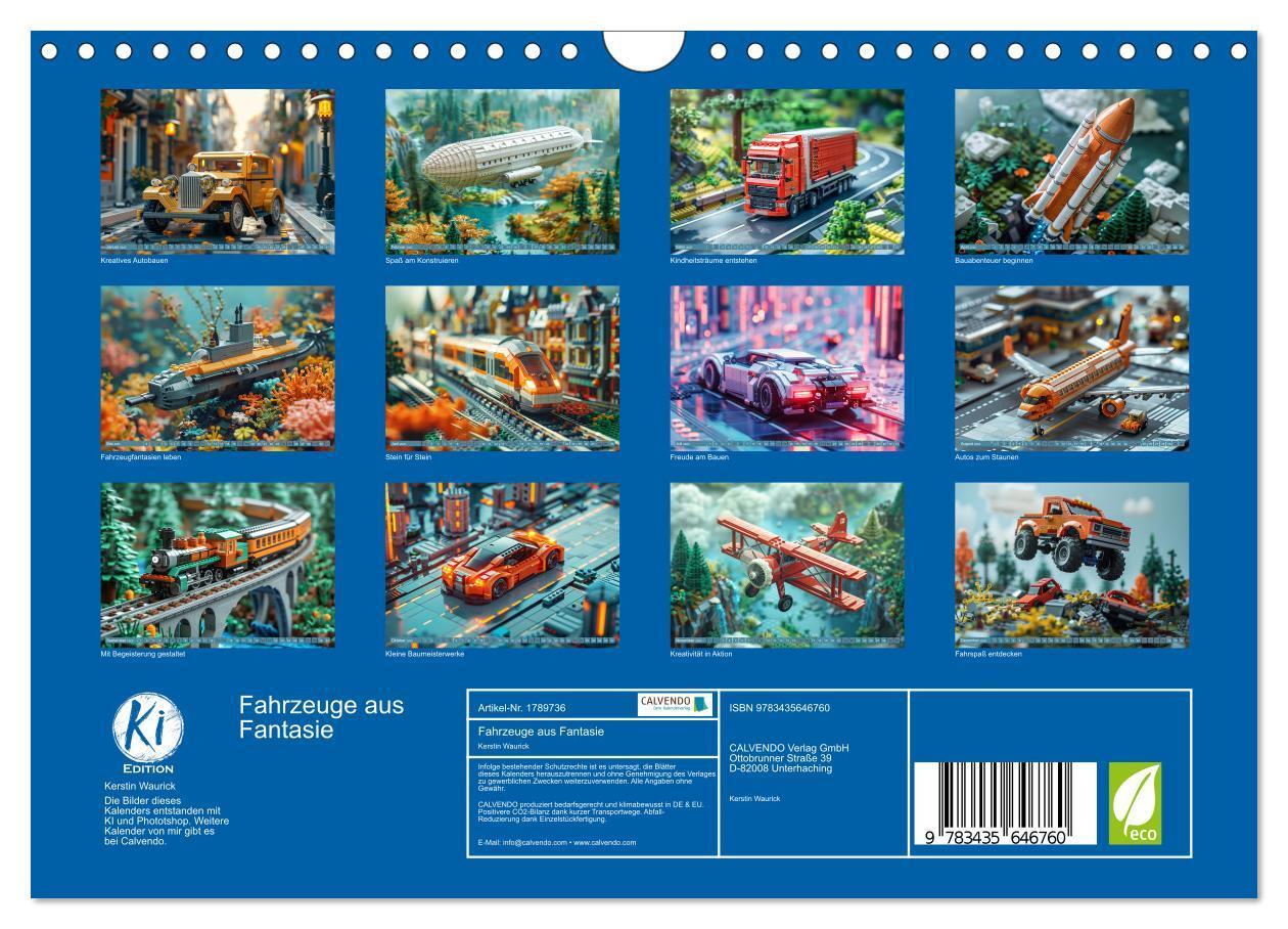 Bild: 9783435646760 | Fahrzeuge aus Fantasie (Wandkalender 2025 DIN A4 quer), CALVENDO...