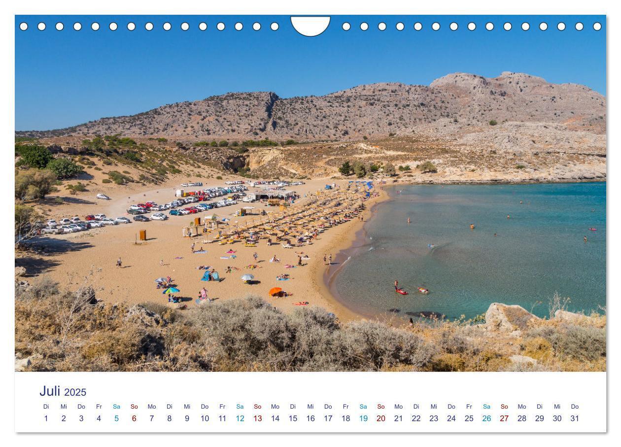 Bild: 9783383998133 | Strände der Insel Rhodos (Wandkalender 2025 DIN A4 quer), CALVENDO...