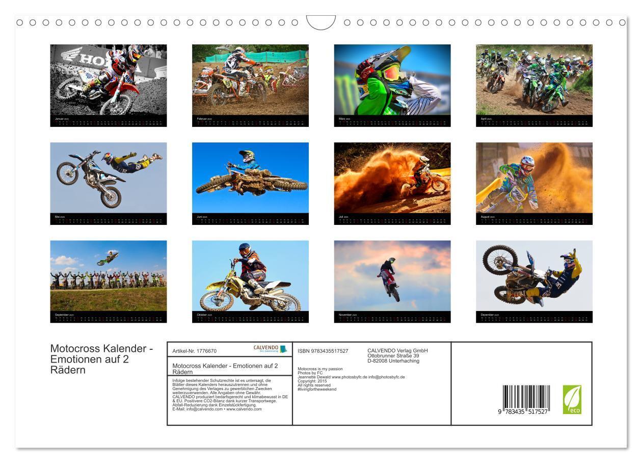 Bild: 9783435517527 | Motocross Kalender - Emotionen auf 2 Rädern (Wandkalender 2025 DIN...