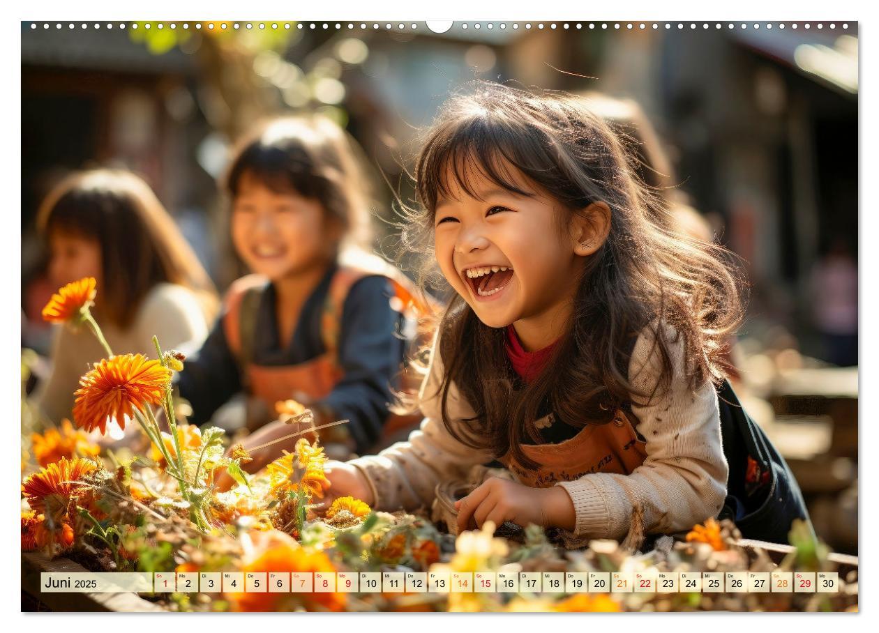 Bild: 9783383864797 | Kinder Lachen (hochwertiger Premium Wandkalender 2025 DIN A2 quer),...