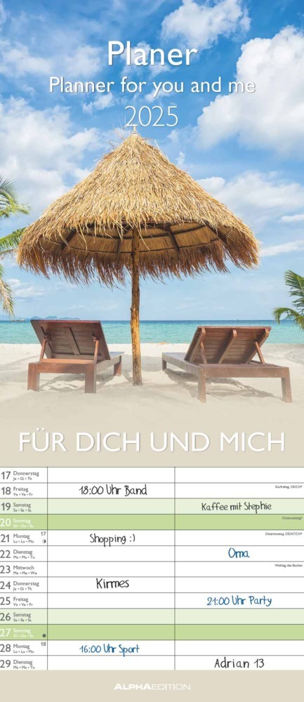 Cover: 4251732341435 | Alpha Edition - Planer Für Dich und mich 2025 Familienplaner,...