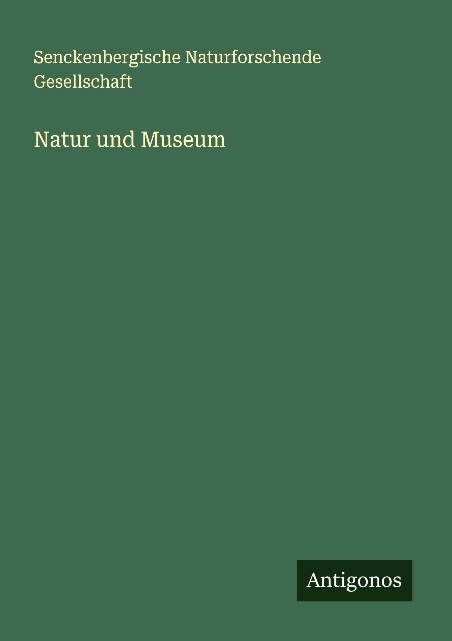 Cover: 9783386320061 | Natur und Museum | Senckenbergische Naturforschende Gesellschaft