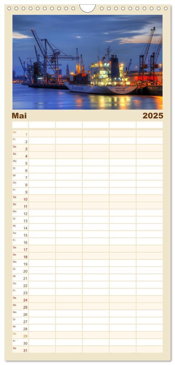 Bild: 9783457113516 | Familienplaner 2025 - Hamburg mit 5 Spalten (Wandkalender, 21 x 45...