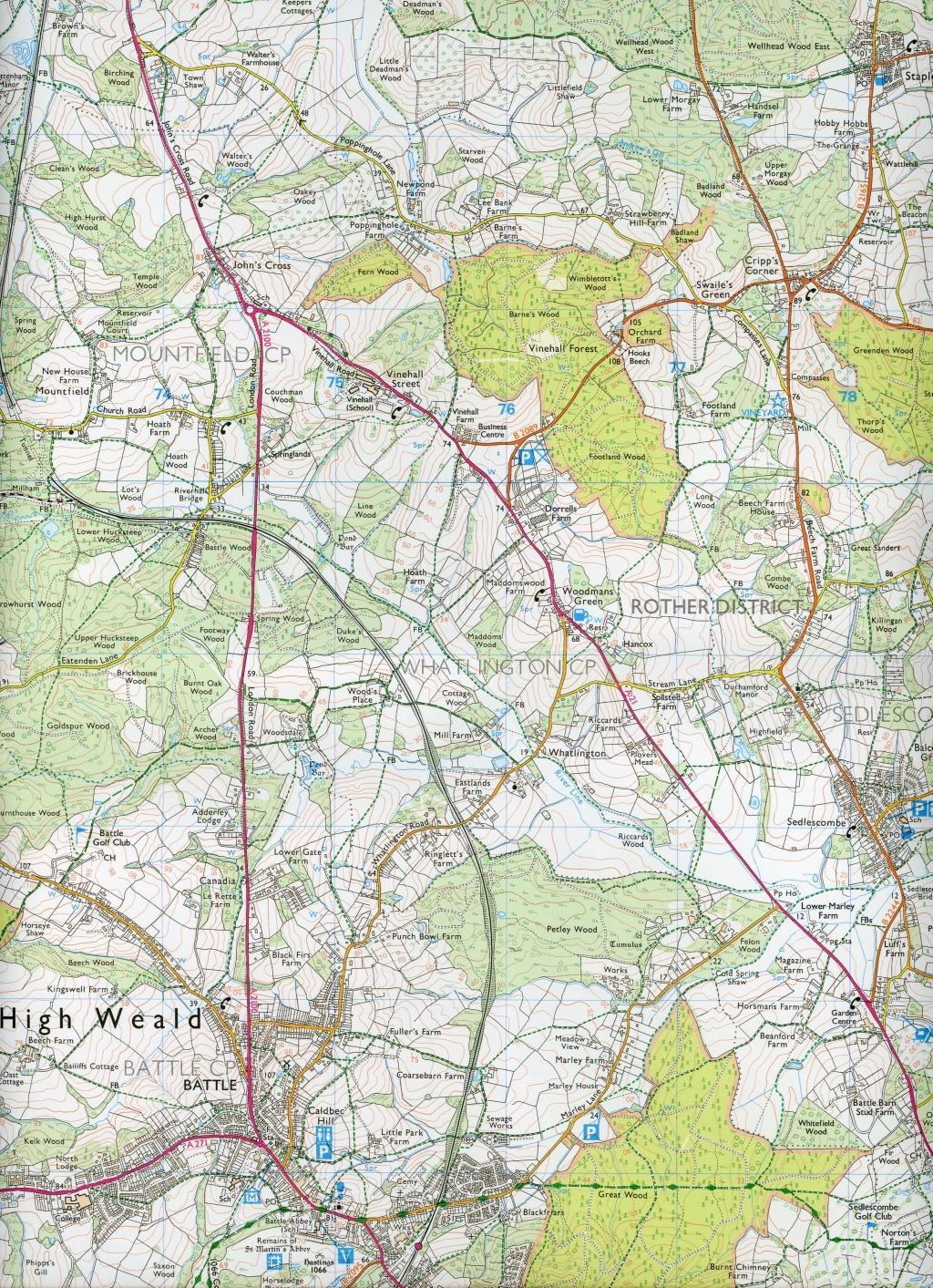 Bild: 9780319243206 | Hastings and Bexhill | Ordnance Survey | (Land-)Karte | Englisch