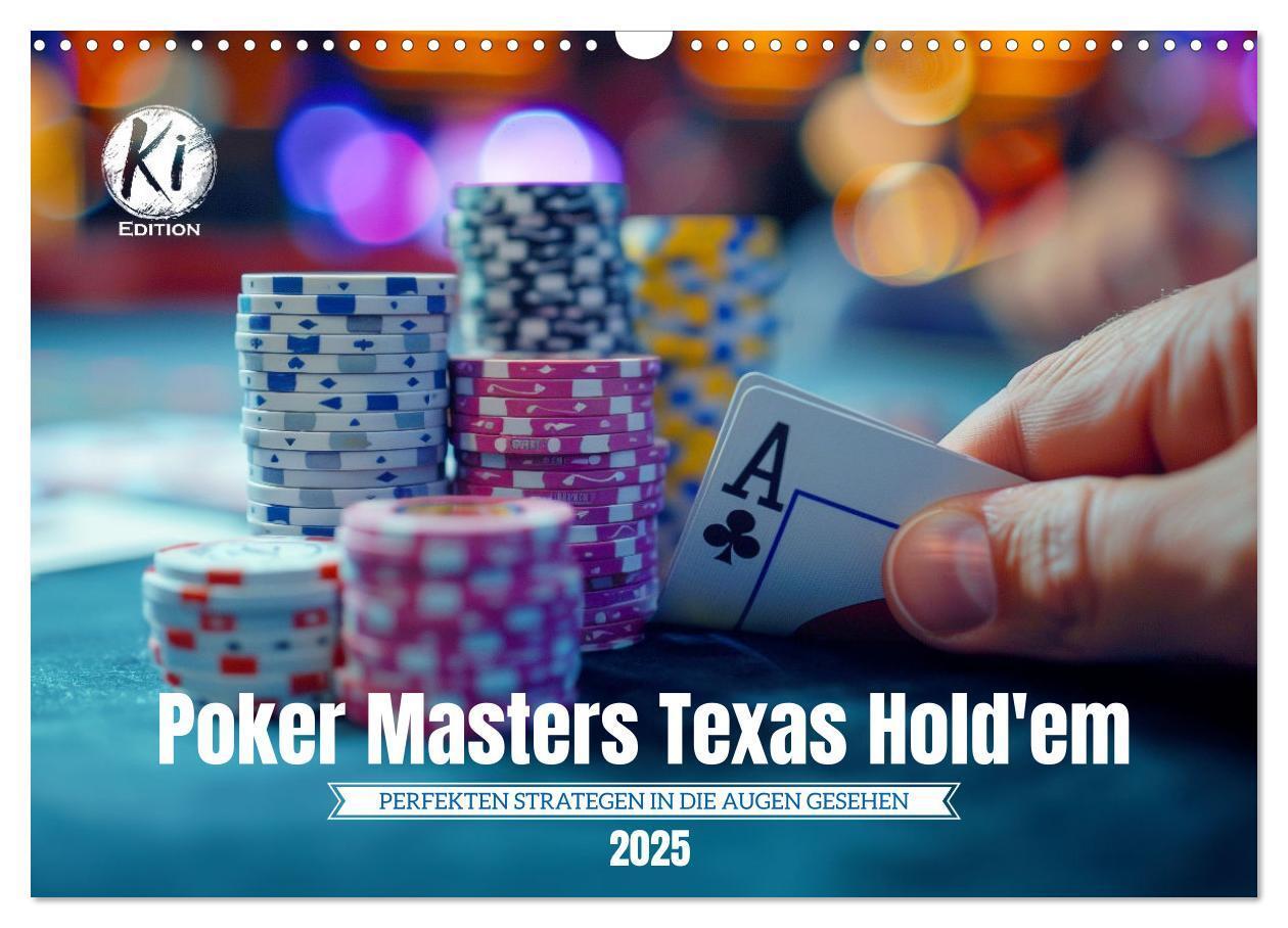 Cover: 9783383816260 | Poker Masters Texas Hold'em (Wandkalender 2025 DIN A3 quer),...