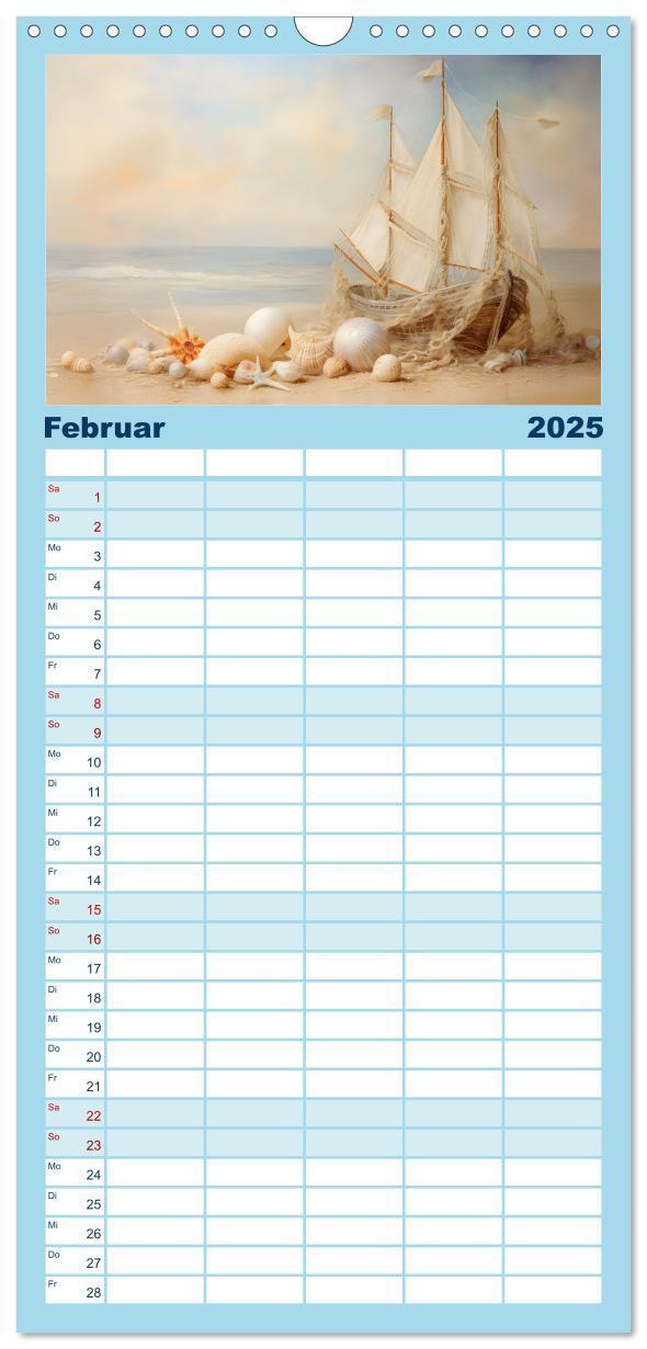 Bild: 9783457090787 | Familienplaner 2025 - Meeresträume mit 5 Spalten (Wandkalender, 21...