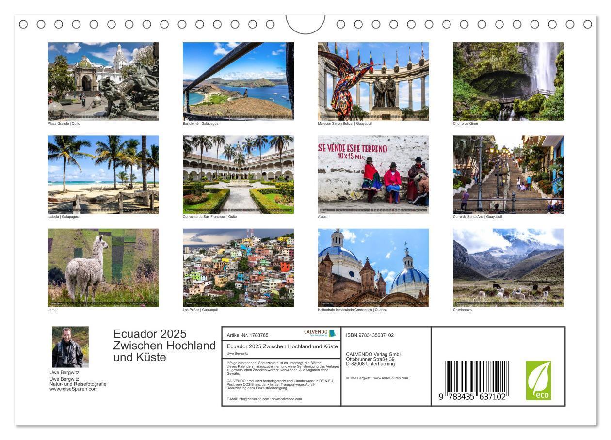 Bild: 9783435637102 | Ecuador 2025 Zwischen Hochland und Küste (Wandkalender 2025 DIN A4...