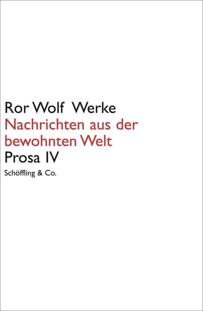 Cover: 9783895619243 | Nachrichten aus der bewohnten Welt | Prosa IV | Ror Wolf | Buch | 2014