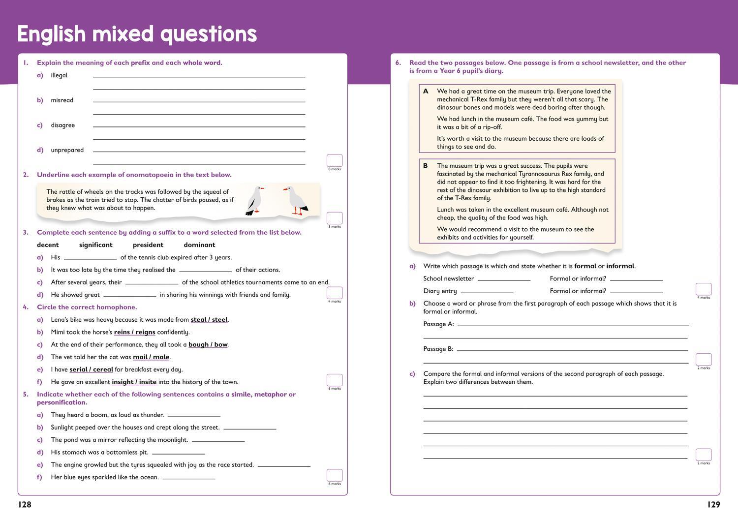 Bild: 9780008398828 | Year 6 Maths and English KS2 Targeted Study &amp; Practice Book | Ks2