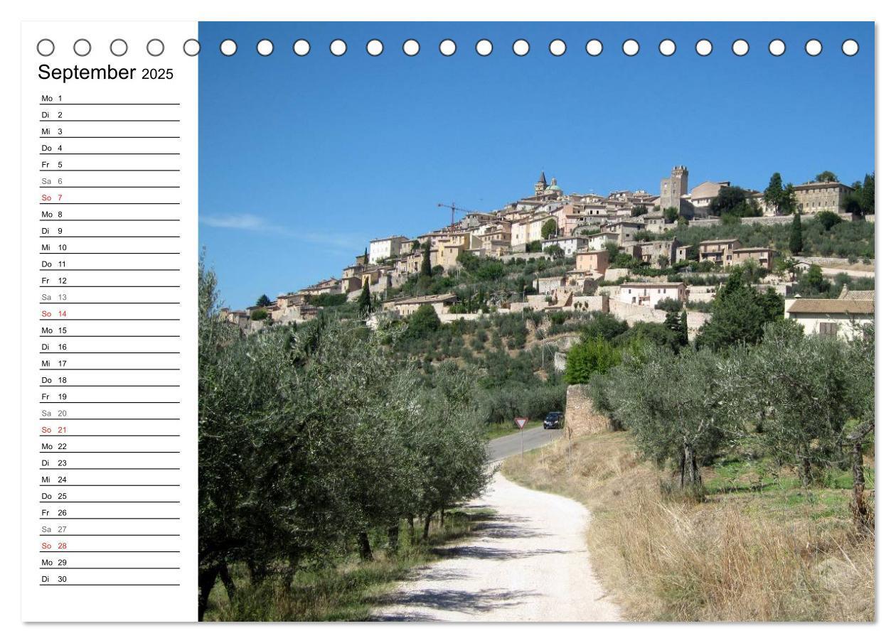 Bild: 9783435518784 | Camino di Assisi - Franziskusweg (Tischkalender 2025 DIN A5 quer),...