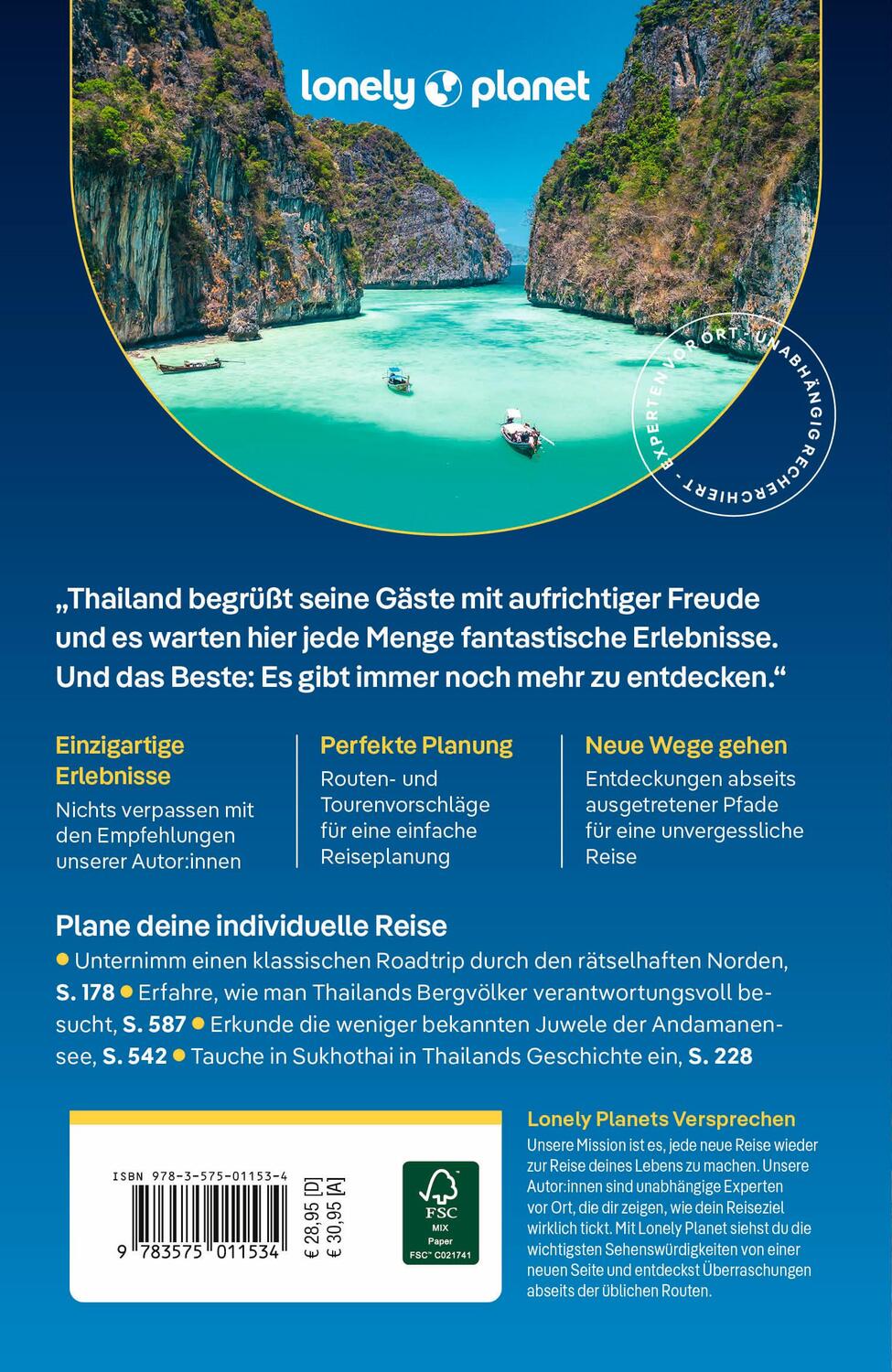 Rückseite: 9783575011534 | LONELY PLANET Reiseführer Thailand | David Eimer (u. a.) | Taschenbuch