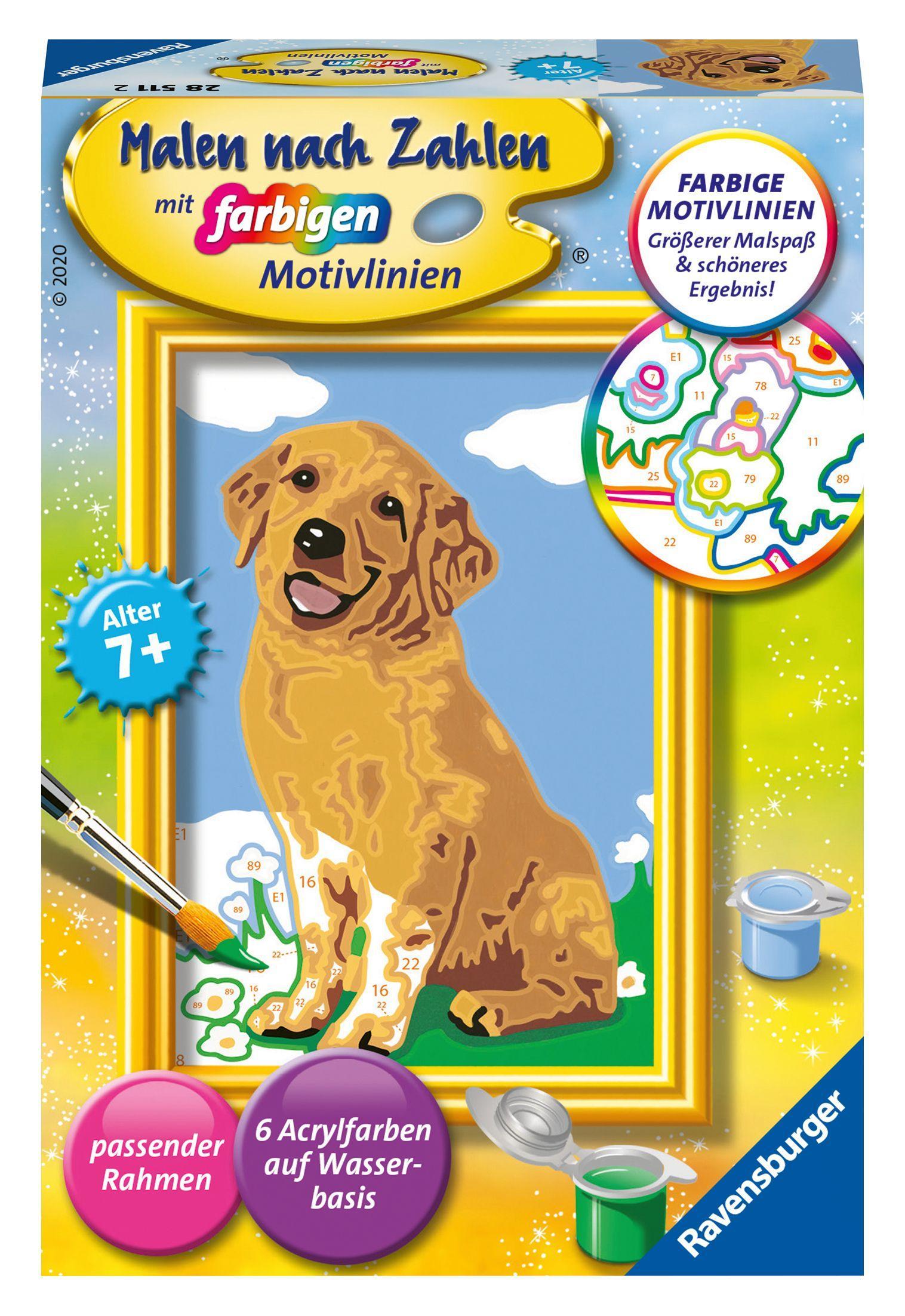 Cover: 4005556285112 | Ravensburger Malen nach Zahlen 28511 - Kleiner Golden Retriever-...