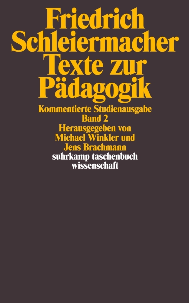 Cover: 9783518290521 | Texte zur Pädagogik. Tl.2 | Kommentierte Studienausgabe | Taschenbuch