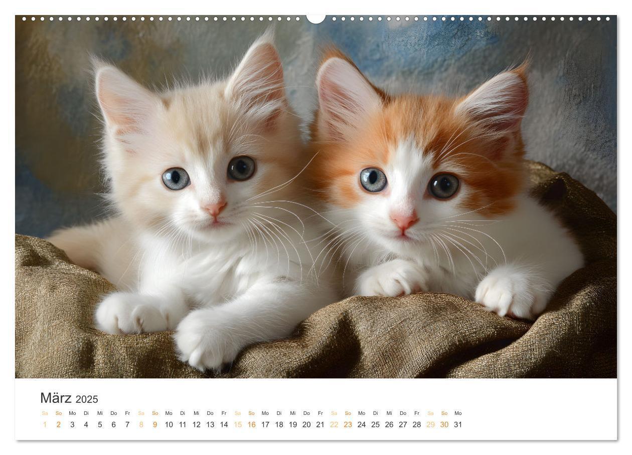 Bild: 9783457208014 | Zauberhafte Katzenbabys (Wandkalender 2025 DIN A2 quer), CALVENDO...